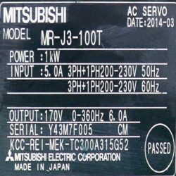 MR J3 100T Mitsubishi J3