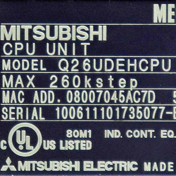 Q26UDEHCPU Melsec Mitsubishi