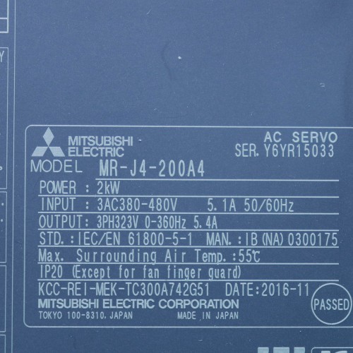 MR-J4-200A4 Mitsubishi Servo Drive MR-J4-200A4 Mitsubishi Servo Drive
