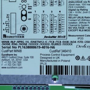 MINI8/8LP/OPRG/VL/DNETM12/C/TC8/TC8/DO8/AO4/STD/250 Eurotherm