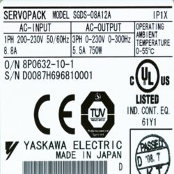 SGDS-08A12A Yaskawa Servopack 750W